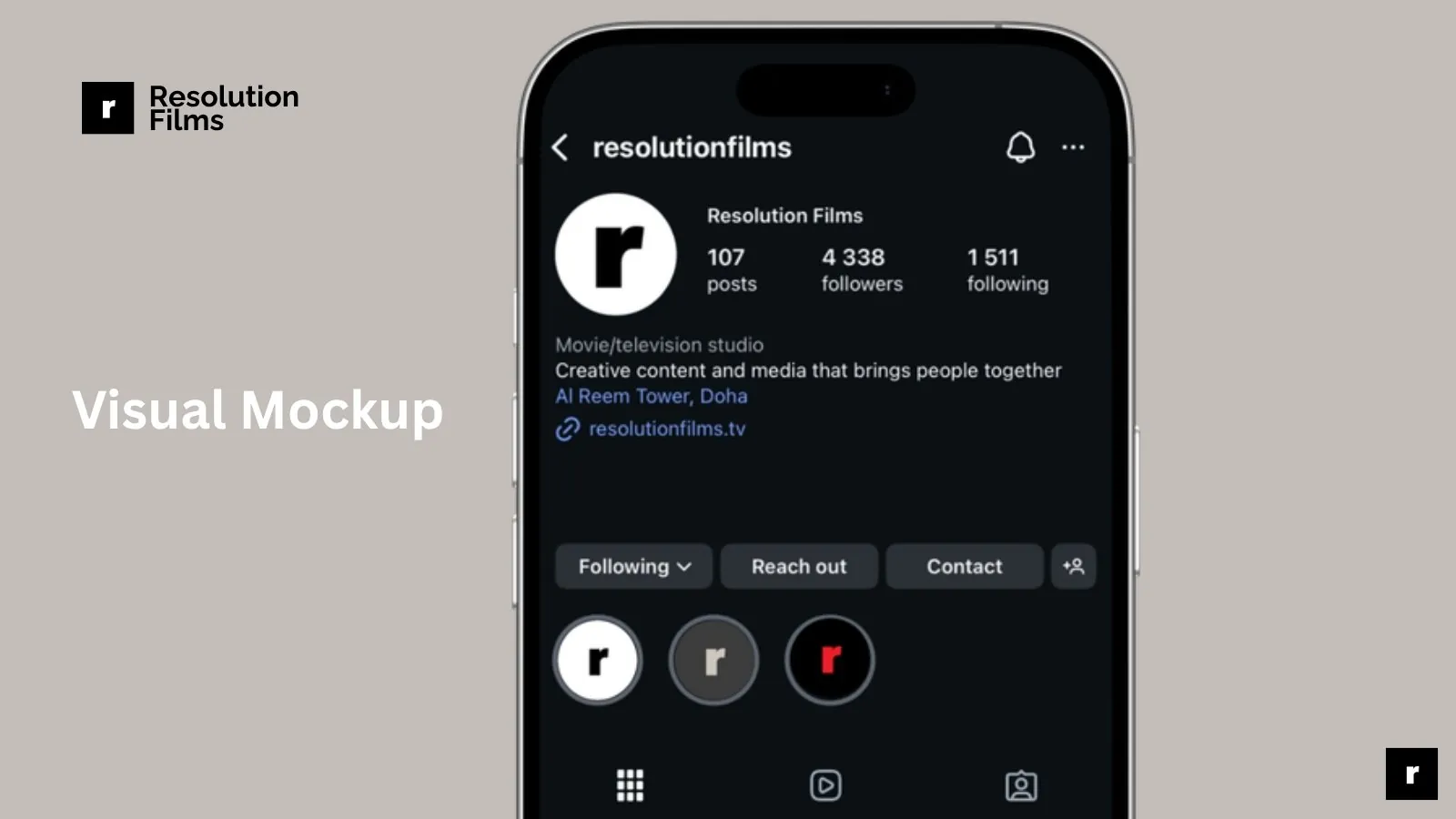 Profile mockup