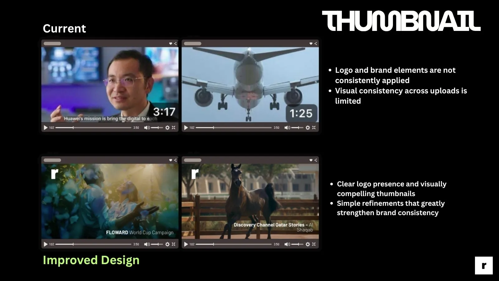 Thumbnails, before and after